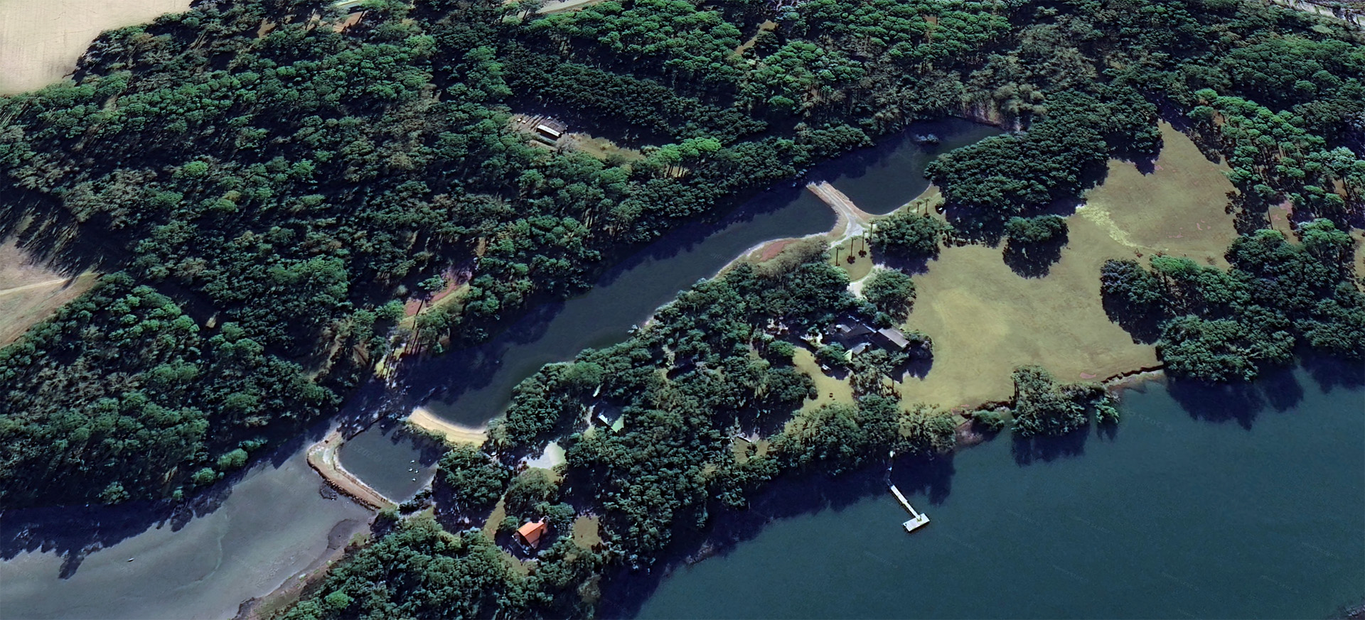 orange grove luxury wedding venue aerial photo Orange Grove luxury wedding venue in Beaufort, SC - aerial photo